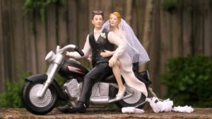 biker wedding cake topper