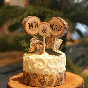 wood wedding cake topper