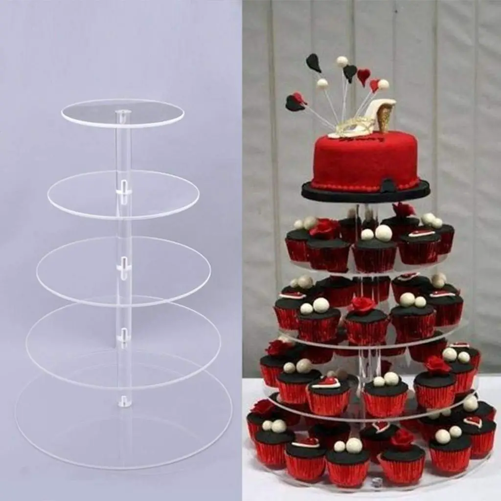 5-tier acrylic cupcake stand